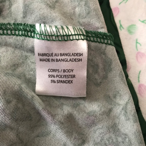 Lily Morgan Mini Dress Floral S Royal Green Black Tie Front Smocked Waist - Picture 16 of 16